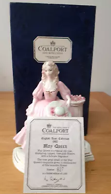 Coalport English Rose 1992 May Queen Original Box Plus Coa - 1000 Pieces Only - • £295