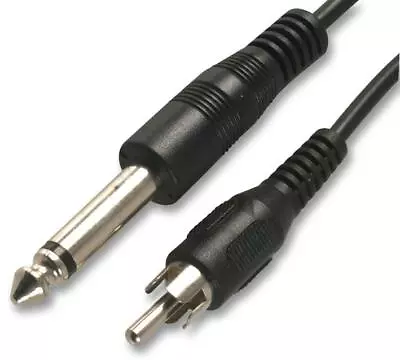 £2.85 • Buy 1/4  MONO 6.35 Mm Jack To RCA PHONO Cable Audio Mixer Amp Lead 1.8m