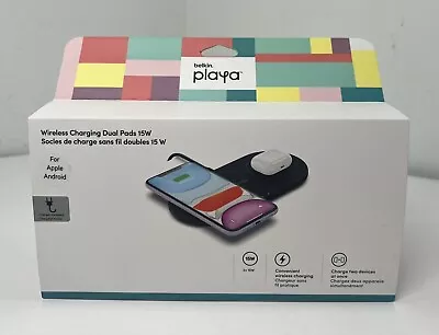 Belkin Playa Dual Wireless Charging Pad 15W - For Apple & Android • $14.99