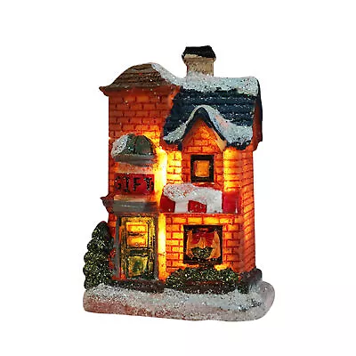 House Figurine Rugged Durable Lighting Up Diy Christmas Doll Figurine Resin • $13.14
