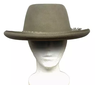 VTG Stetson 3X XXX Beaver Cowboy Rancher Hat Brown - 7 3/8 Size Snake Skin Band • $140.99