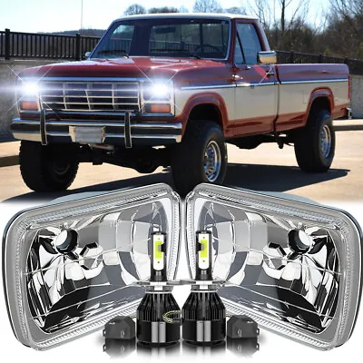 7x6  LED Headlights Rectangle DRL Sealed For Ford F 250 F 150 F 550 Super Duty • $97.99