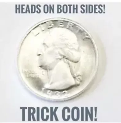 Double Sided 1932 Quarter Two Face Trick Double Headed Coin ! Fantastic • $4.99