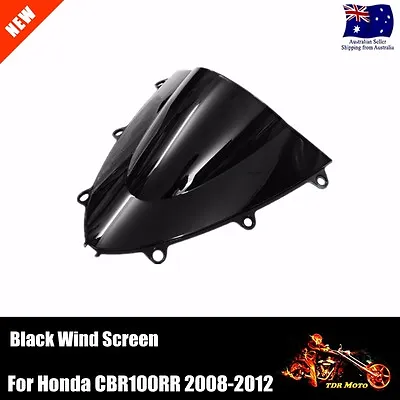  Double Bubble Windscreen Windshield For Honda CBR1000RR 2008-2011 2009 10 Black • $26.95