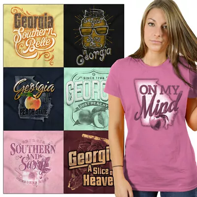 Georgia Vacation Tee Shirt Graphic T-Shirt For Women Southern Belle Tshirt Gift • $19.99