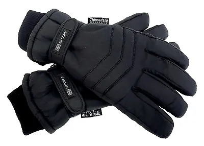 Mens 3M Thinsulate 40 Gram Thermal Lined Insulated Waterproof Winter Ski Gloves • $20.99