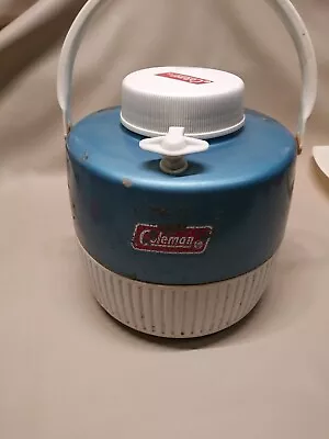 $11.60 • Buy Vintage 1976 COLEMAN Jug Cooler Teal 1 Gallon Water Thermos W/Cup Very Clean