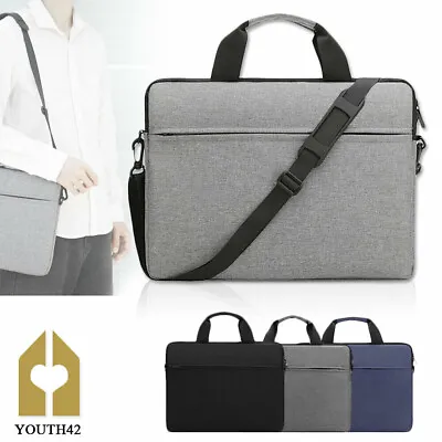 15.6 Inch Laptop PC Waterproof Shoulder Bag Carrying Soft Notebook Case Cover UK • £8.89