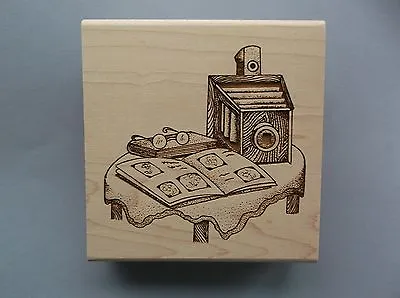 CREATIVE IMAGES RUBBER STAMPS CISTAMPS VINTAGE CAMERA NEW Wood STAMP • $8.05