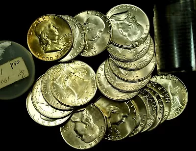 BU Original Roll 1953-D Franklin Silver Half Dollars 20 All Gemmy Coins • $228.50