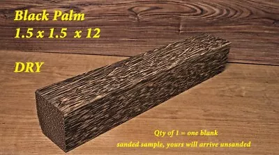 Black Palm Turning Wood Blank Spindle Square Lumber Wood Block 1-1/2 X1-1/2 X12  • $8