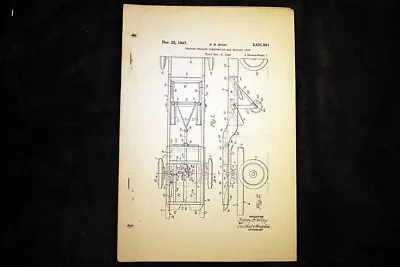 Original Invention Patent US Office 1941 SB Winn Tractor Trailer Trailer Lapeer • $13.50