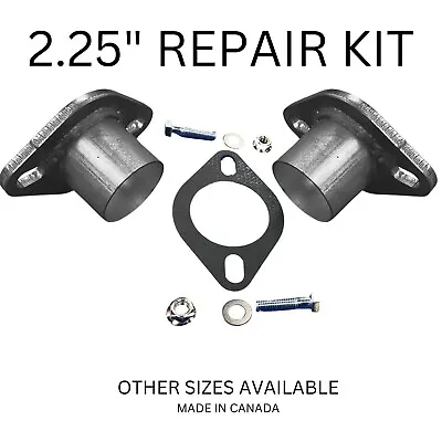 2 1/4  ID Universal Quick Fix Exhaust Oval Flange Repair Pipe Kit Gasket • $43