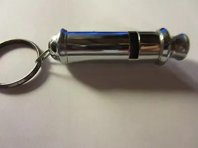 Vintage All Metal Boy Scout Police Whistle On Key Ring Made In Hong Kong • $8.21