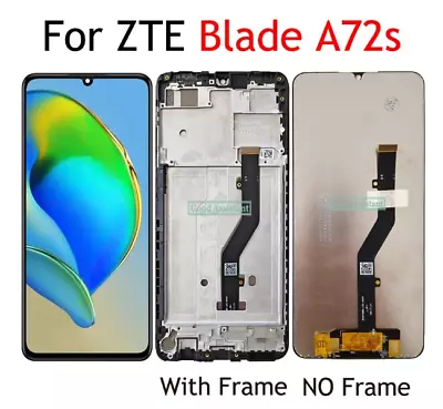 For ZTE Blade A72s LCD DIsplay Touch Screen Digitizer Panel Replacement Black  • $24.25