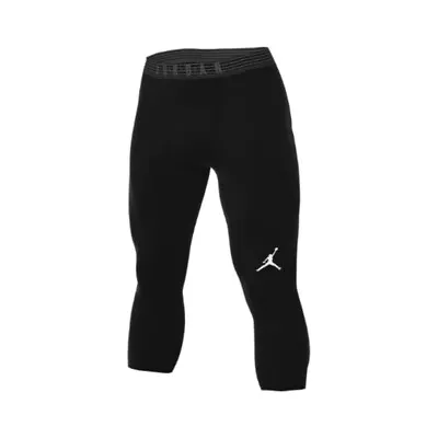 Size M Nike Air Jordan 3/4 Length Black Tights Fitting Gym Workout Spandex Pants • $34.95