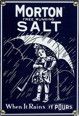 Morton Salt Porcelain Sign • $49.95