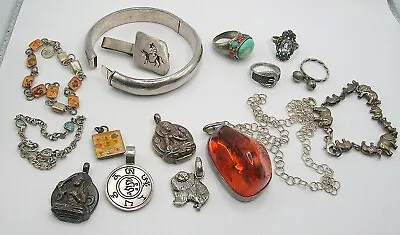 Large Lot Of Vintage Sterling Silver Jewelry - 129.8 Grams - New Arrivals • $419.65