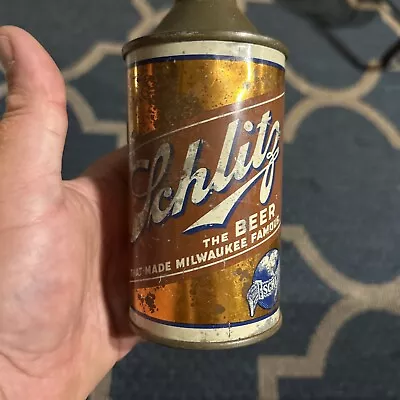 VTG SCHLITZ BEER CONE TOP BEER CAN IRTP METAL MILWAUKEE WISCONSIN Bar Maniave • $130