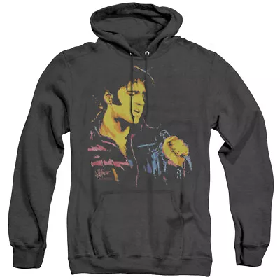 ELVIS PRESLEY NEON ELVIS Licensed Hooded Sweatshirt Heather Hoodie SM-3XL • $47.95