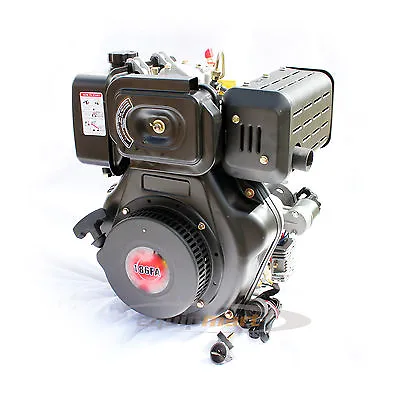 10 HP Diesel Engine 186FA 25.4mm Shaft Electric Start - Replacement Yanmar L100 • £714