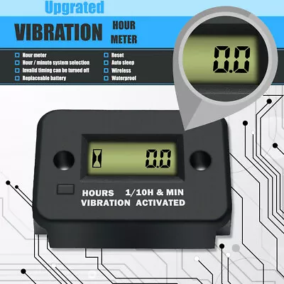 Digital Vibration Hour Meter Gauge Wireless For Motorcycle Snowmobile ATV • $10.35