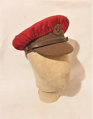 Original WW2 British Army Ordinary Ranks Military Police Peaked Cap & Cover • $141.80