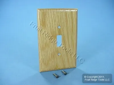 Leviton OAK Finished Wood Toggle Switch Cover Wallplate Switchplate 89201-OAK • $3.79