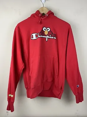 Sesame Street Champion Elmo Hoodie Sweatshirt Reverse Weave Size Small • $46