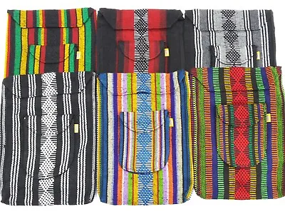 Ethnic Hippie Rasta Stripes Shoulder Bag Crossbody Beach Purse Made In Mexico • $15.38