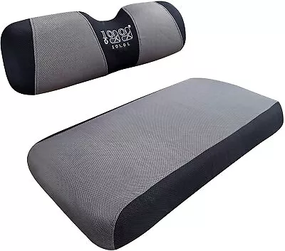$48.98 • Buy 10L0L Golf Cart Seat Cover Set Fit Club Car Precedent Yamaha Gray + Black L