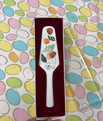 Villeroy & Boch Amigo Cherries Hand Painted Torte Cake Pie Server Luxembourg Box • $29.99