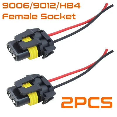 2pcs 9006 HB4 9012 Female Connector Socket For Fog Light Wiring Pigtail Harness • $8.99