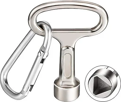 £7.46 • Buy Metal Triangular Key Meter Box Key Silver Triangle Socket Spanner Key With A Ke