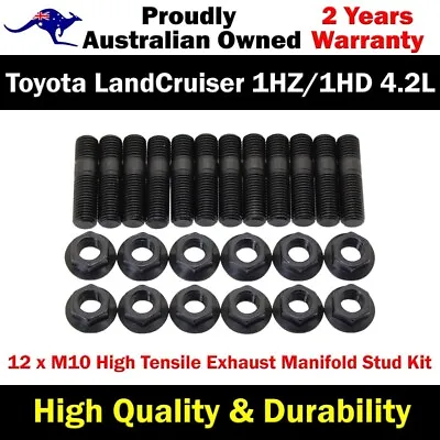 Exhaust Manifold Studs&Nuts For Toyota LandCruiser 75 80 100 Series 1HZ/1HD • $60