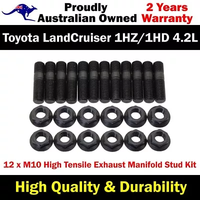 Exhaust Manifold Studs&Nuts For Toyota LandCruiser 75 80 100 Series 1HZ/1HD • $60