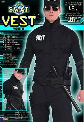 S.W.A.T. Costume Vest Adult One Size Fits Most • $44.99