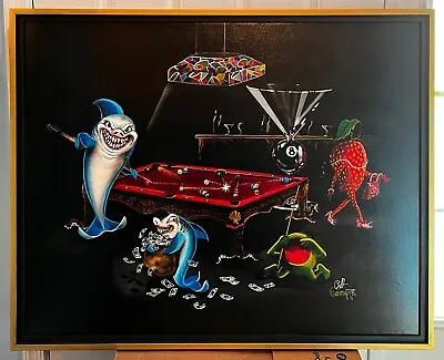 RARE! Michael Godard  Pool Shark Bar Back  Embellished & Hand-signed COA 2015 • $995
