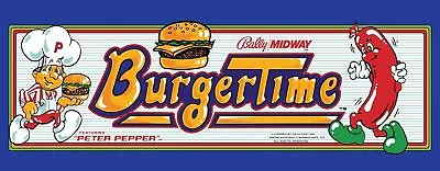 Burger Time Arcade Marquee For Reproduction Backlit Sign • $15.75