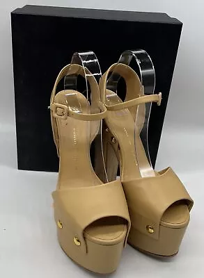 $150 • Buy Giuseppe Zanotti RE-SOLED 'Betty/Alien' Tall Camel Studded Platform Heel Sz 40