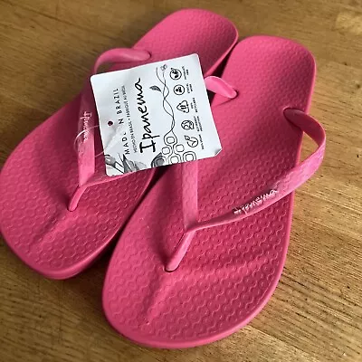 Ipanema Women's Anatomic Moccasin Pink Sandal/flip Flop • £10.99