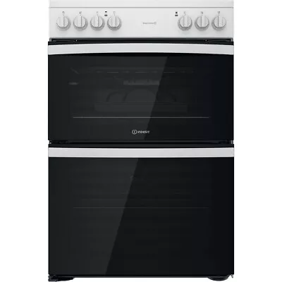 £379 • Buy Indesit White Double Electric 60cm Cooker And Ceramic Hob ID67V9KMWUK
