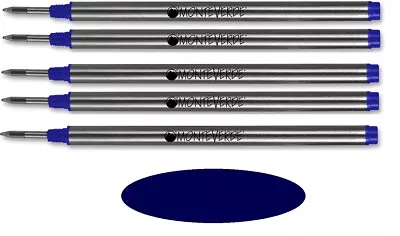 $14.95 • Buy 5 Monteverde Rollerball Refills For Montblanc Pens, DARK BLUE Medium, M23