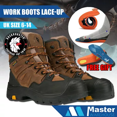 RockRooster Safety Work Boots Lace-Up High Leg Composite Toe Waterproof UK SIZE • $190.14