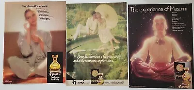 Lot 3 1970s Masumi By Coty Perfume Bottles Vintage Ad Ads • $9.99