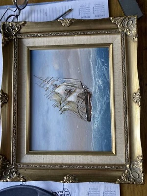 £50 • Buy Original Seascape Painting Of A Tall Ship At Sea