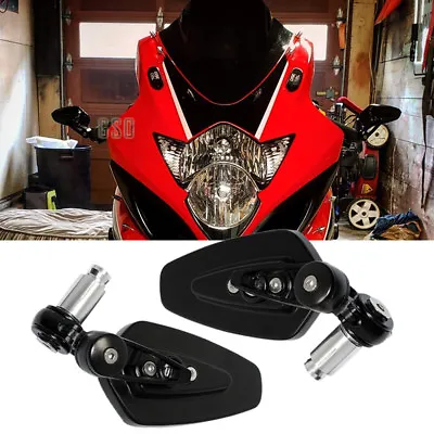 Motorcycle 7/8  22mm Handle Bar End Mirrors For Suzuki GSXR 1000 750 600 250 US • $27.33