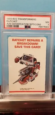 Psa Retired 1984 Ratchet G1 1st Print Rc Card Psa Graded Transformers • $17.99