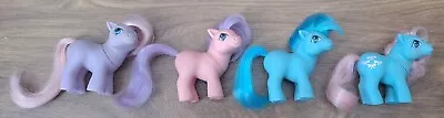 Hasbro 1984 G1 My Little Baby Ponies No Symbol X3 Incl Ember & X1 Bow Tie Pony • £20.99