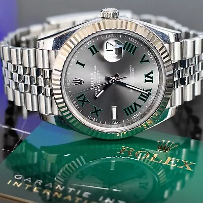 Rolex 126334 Datejust 41 Wimbledon Stainless Steel Watch • $14995